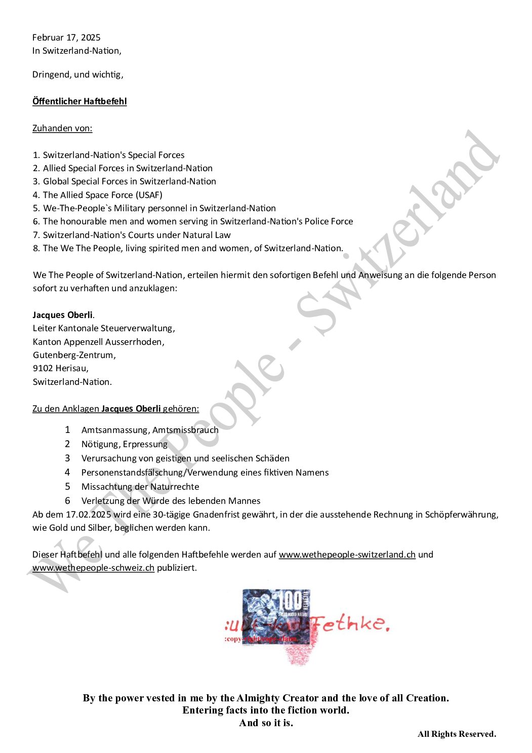 Arrest Warrants Bundle X