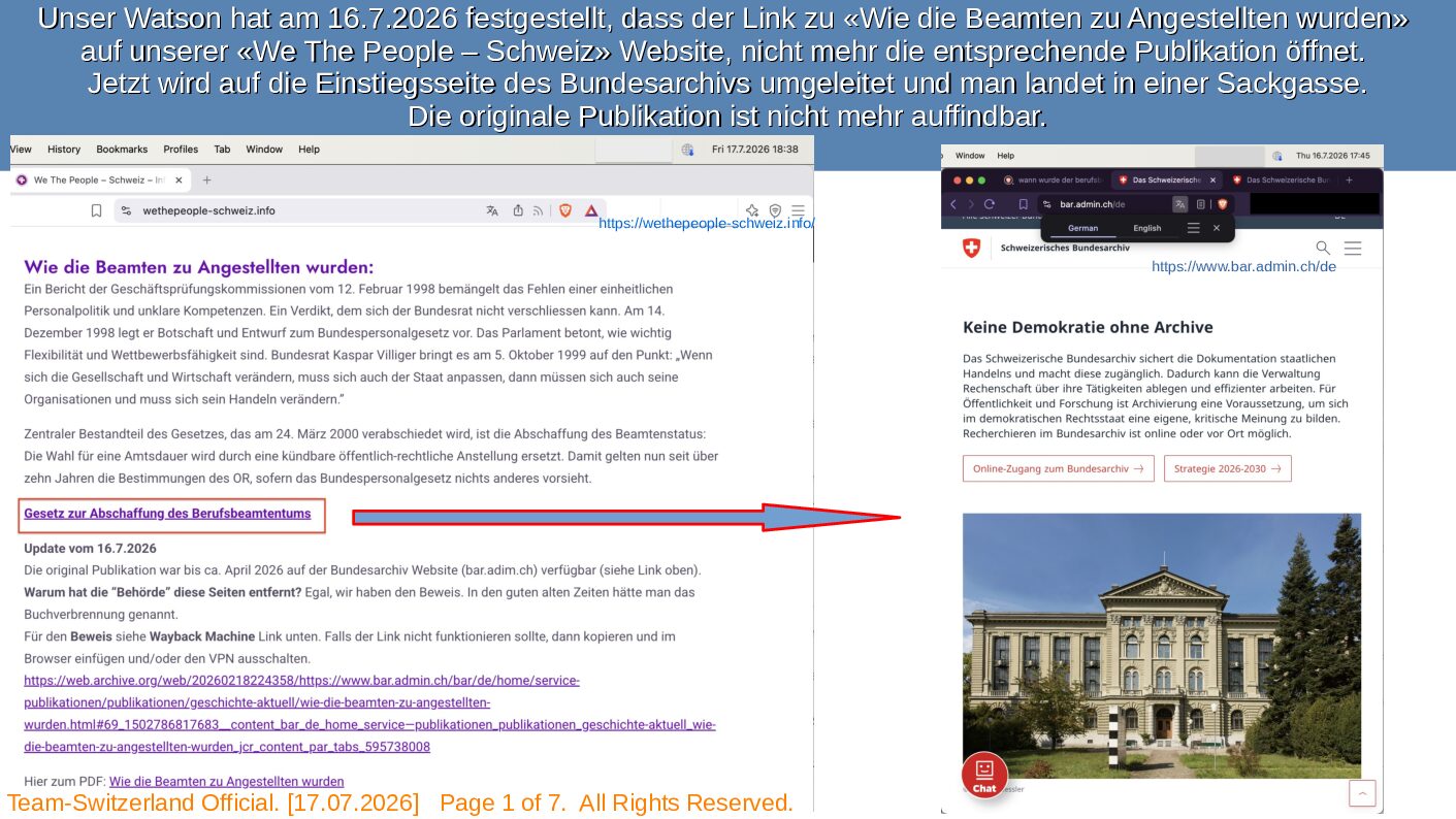 Team Switzerland Official - How the civil servants became employees - Page 1-5